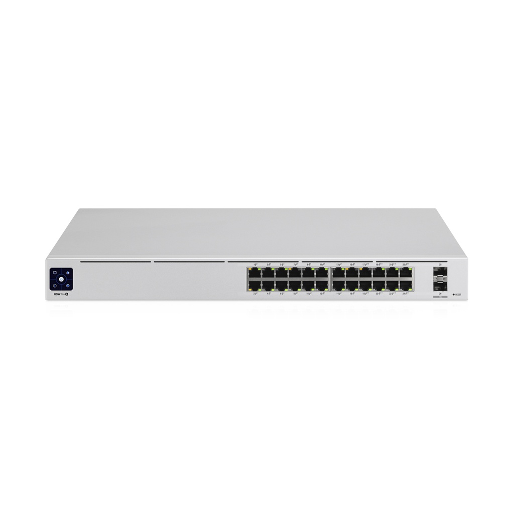 Switch Unifi capa 2, administrable de 24 puertos Gen2 Gigabit Ethernet RJ45 y 2 puertos SFP de 1G,  marca Ubiquiti