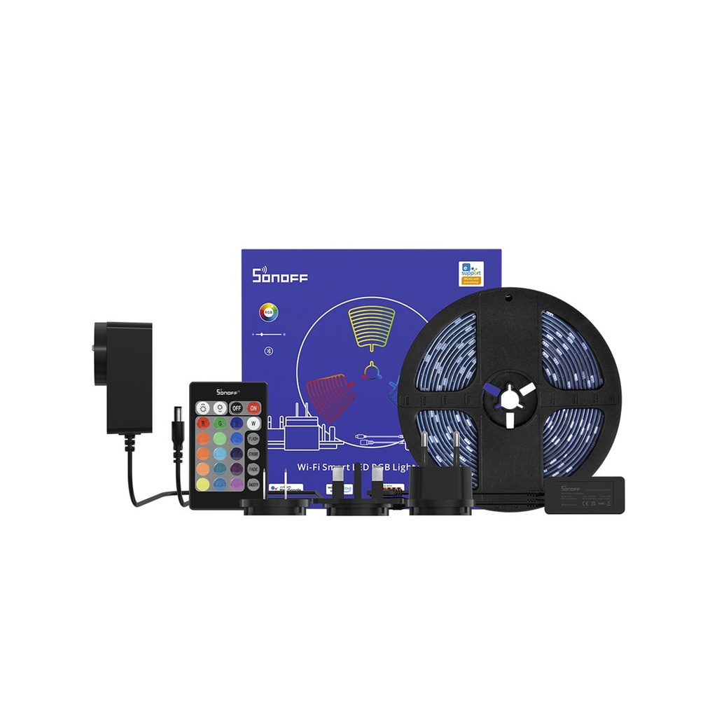 Tira de luz Led RGB inteligente L2 Lite, Wi-Fi, 5 mts, control de escenas, cambio de colores con el ritmo de la música, marca Sonoff.