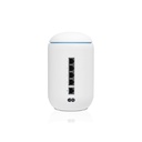 Consola UDM Unifi Dream Machine, todo en uno, router con 1 puerto WAN GE RJ45, firewall, switch con 4 puertos LAN GE RJ45, aplicación Unifi network incorporada, 1 Access Point doble Banda, marca Ubiquiti.