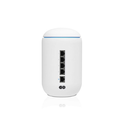 [UDM] Consola UDM Unifi Dream Machine, todo en uno, router con 1 puerto WAN GE RJ45, firewall, switch con 4 puertos LAN GE RJ45, aplicación Unifi network incorporada, 1 Access Point doble Banda, marca Ubiquiti.