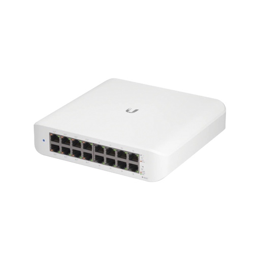 [USW-Lite-16-POE] Switch Unifi USW-Lite-16-POE, capa2, 16 puertos GbE (8 PoE+), 45W, gestionado con Unifi network, marca Ubiquiti.
