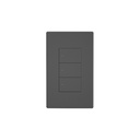 Interruptor de pared inteligente triple, botones físicos, 100-240VAC, Wi-Fi, negro, marca Sonoff.