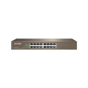 Switch  TEF1016D, 16 Fast Ethernet, montaje en rack y escritorio, marca Tenda.