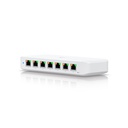 Switch Unifi USW-Ultra-60W, capa2, 8 puertos GbE PoE (1 in y 7 out), 52W con adaptador AC, gestionado con Unifi network, marca Ubiquiti.