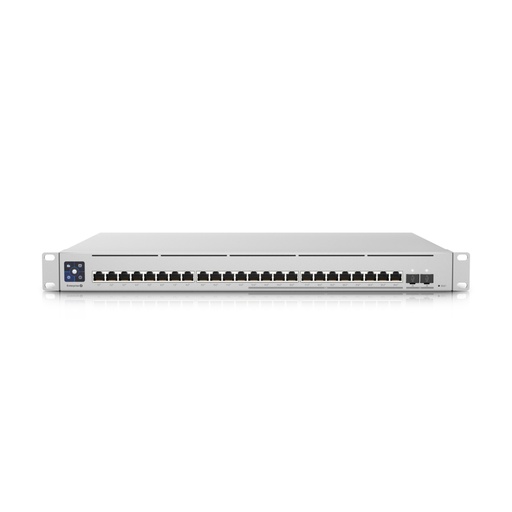 [USW-Enterprise-24-PoE] Switch Unifi Enterprise 24 puertos  PoE/PoE+, capa 3 administrable, puertos: (12) 2.5 GbE RJ45 PoE+, (12) GbE RJ45 PoE+, (2) 10G SFP+, 400W, marca Ubiquiti