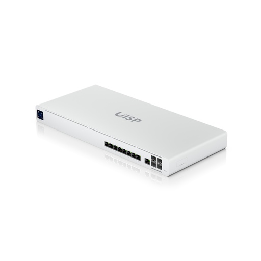 [UISP-R-Pro] Router UISP Pro para aplicaciones ISP, 4 puertos 10G SFP+ Firewall y enrutamiento OSPF, switch integrado 9 puertos GbE RJ45 , marca Ubiquiti.